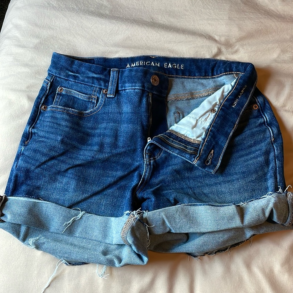 EUC AE Denim Curvy Midi Short